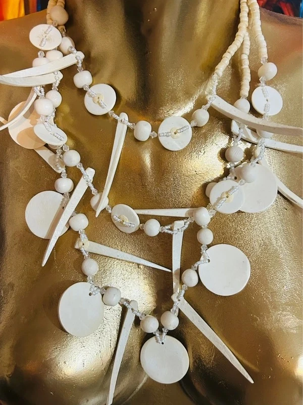 Collier à 3 rangs fantaisie bohème ethnique tribal